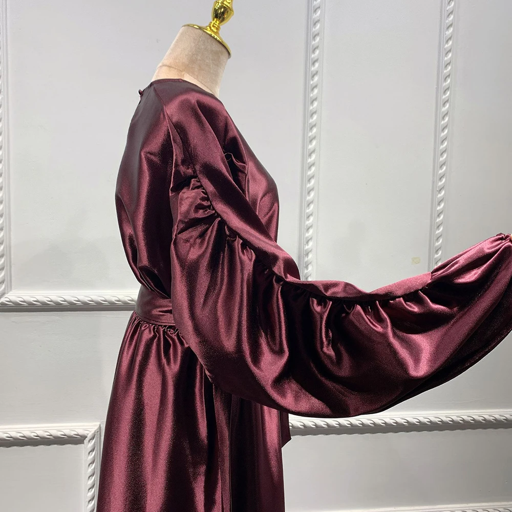 

Kaftan Dubai Abaya Turkey Robe Satin Femme Muslim Hijab Dress Maxi African Dresses Abayas For Women Islam Clothing Vestido Mujer