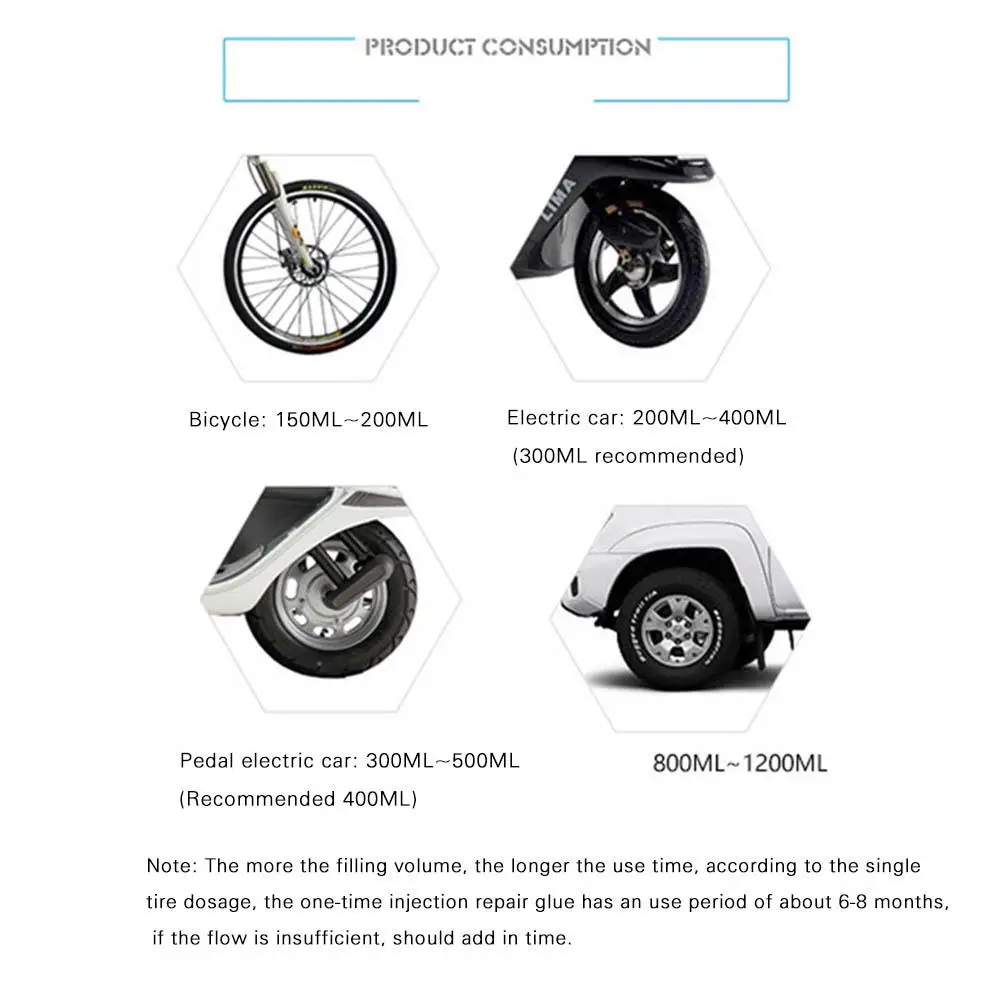 380 мл вакуумная автомобильная шина внутренняя трубка клей для ремонта анти