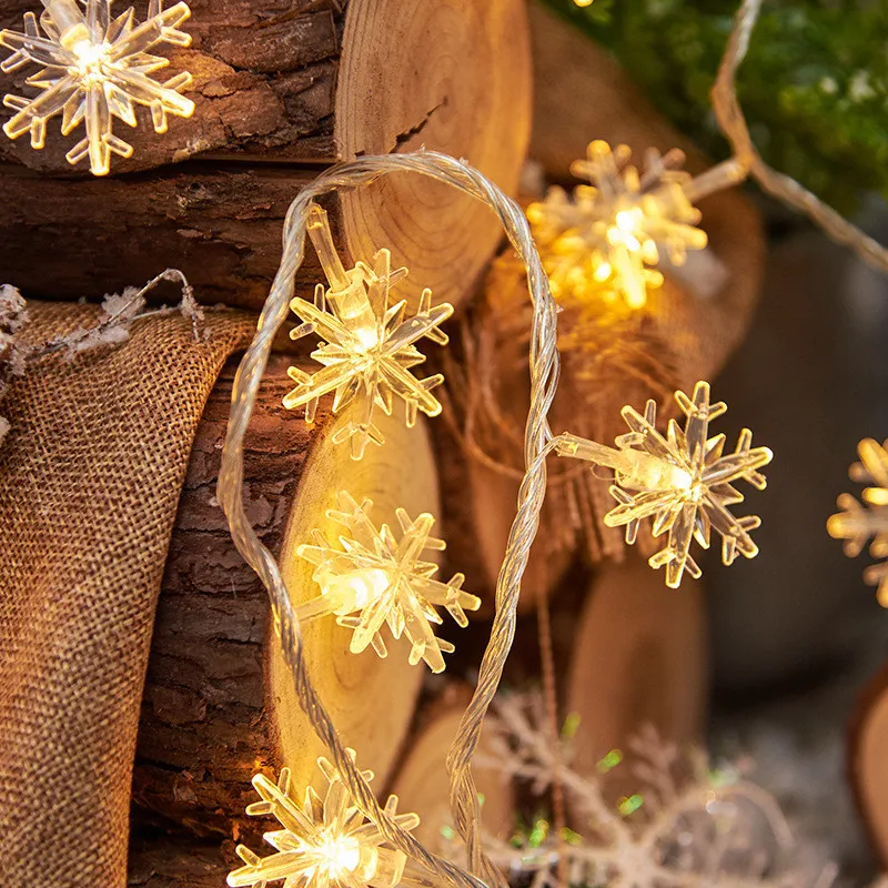 СВЕТОДИОДНАЯ Гирлянда в виде снежинок для снежной погоды гирлянда домашний
