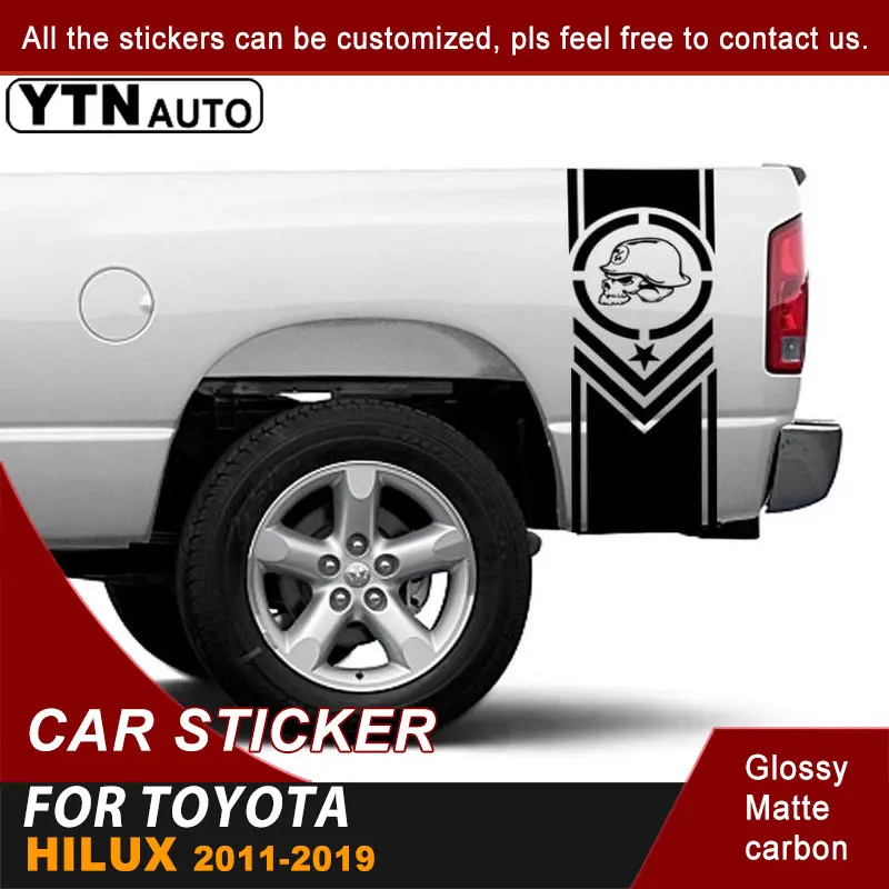 Автомобильная наклейка для заднего багажника Toyota Hilux Vigo Revo 2011-2019 графическая