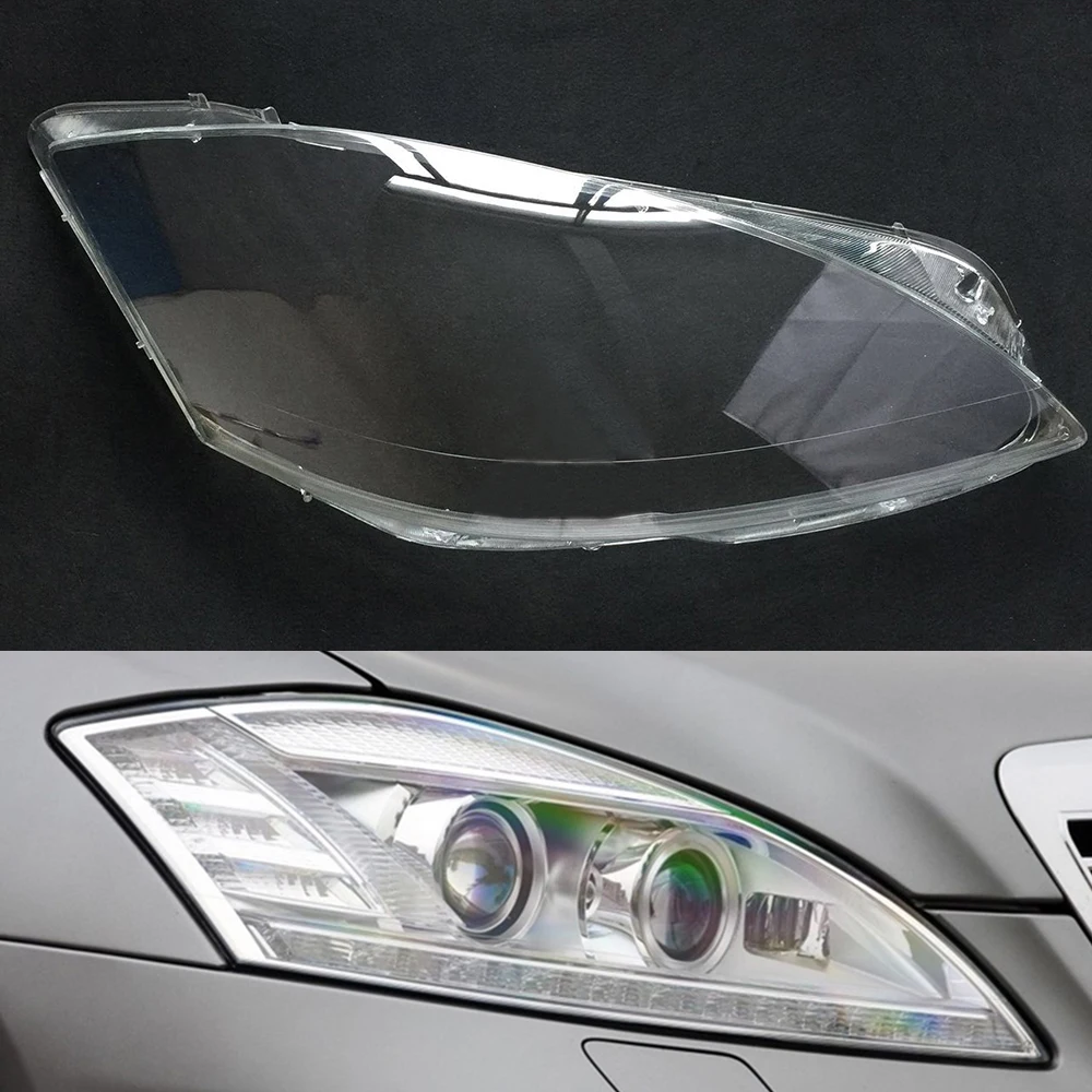 Passenger Side Для Mercedes-Benz W221 S280 S300 S350 S500 2011 2012 2013 Автомобильные фары прозрачные линзы Авто оболочка Крышка - Цвет: Passenger Side
