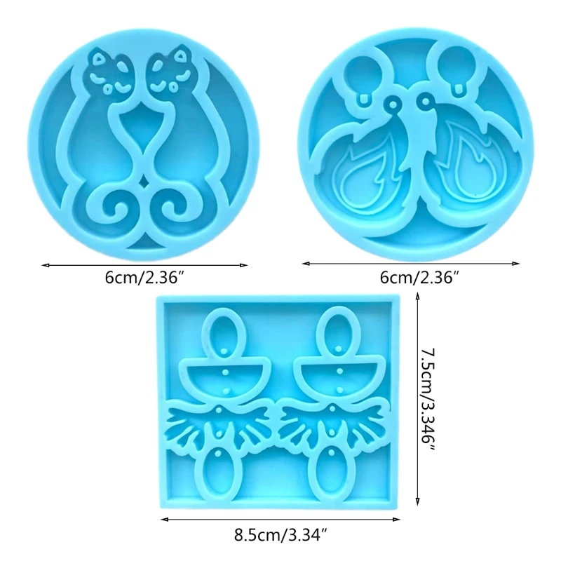 

Earrings Epoxy Resin Mold Jewelry Pendant Ear Drop Dangles Silicone Mould DIY Crafts Ornaments Casting Tool