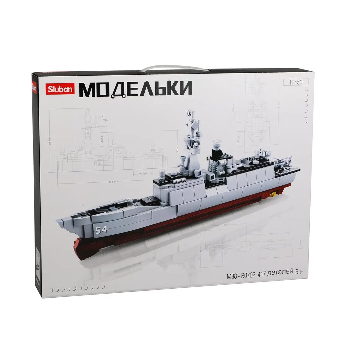 Купить Конструктор Sluban Крейсер, 417 деталей, коробка (M38-B0702)