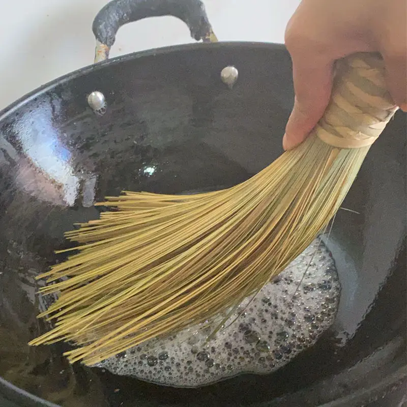 

Бамбуковая щетка, щетка для кастрюль, домашняя старая кухонная бамбуковая щетка для кастрюль, щетка для гостиницы, ресторана, кухонная ручн...