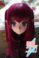 rg9191customize full head femalegirl resin japanese animegao cartoon character crossdress cosplay kigurumi doll mask