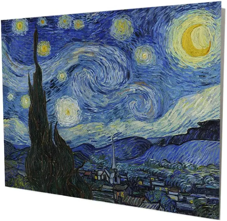 

Brotherhood Starry Night Vincent Van Gogh Painting Impressionist Vintage Reproduction Vintage Style Metal Signs Metal Tin A