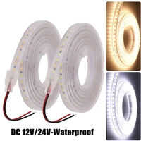 dc 12v24v led strip waterproof ip67 120ledsm natural white 4000k warm white flexible tape 2835 led light lamp 5m 10m