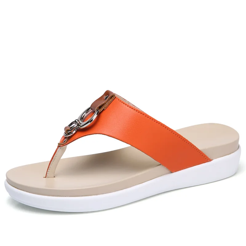 Женские тапочки Летние туфли 2019 новые модные шлепанцы Женская обувь кожи