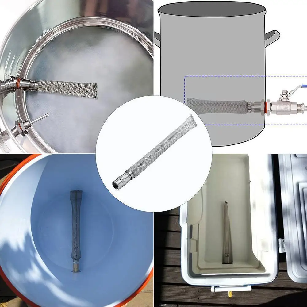 Многоразовый фильтр для пива стальной дюймовый прочный сетчатый пивоварения