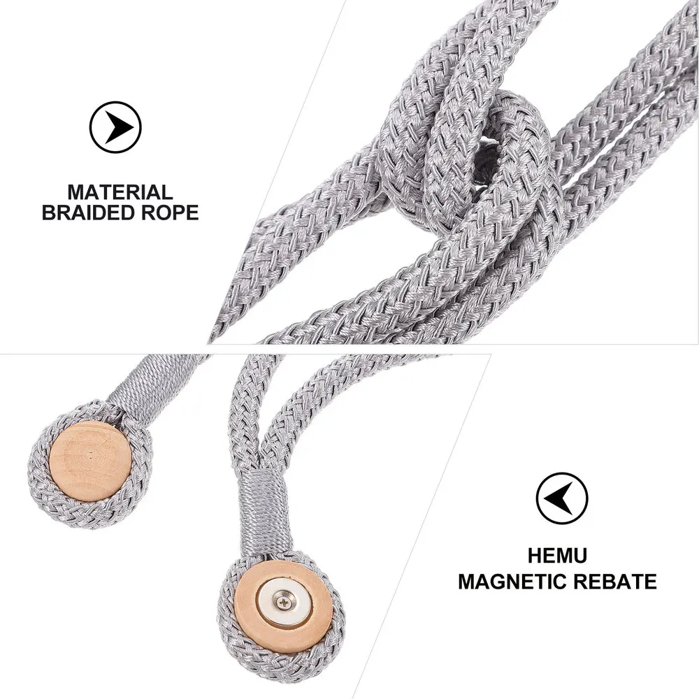 

2Pcs Magnetic Curtain Holdbacks Practical Drapery Tiebacks Useful Tie Backs