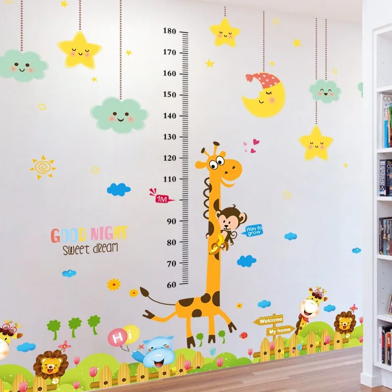 Мультяшный детский измерительный прибор весы наклейка для ребенка по высоте