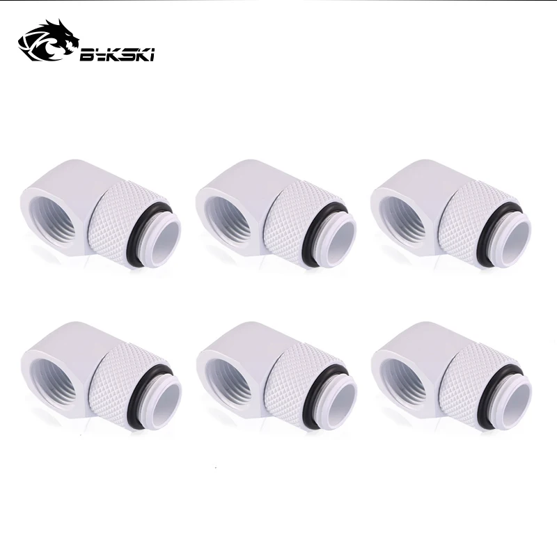 

6pcs/lot Bykski G1/4'' 90 Rotary Compression fitting 90 degree Rotary Fitting water cooling Adaptors Metal Connector
