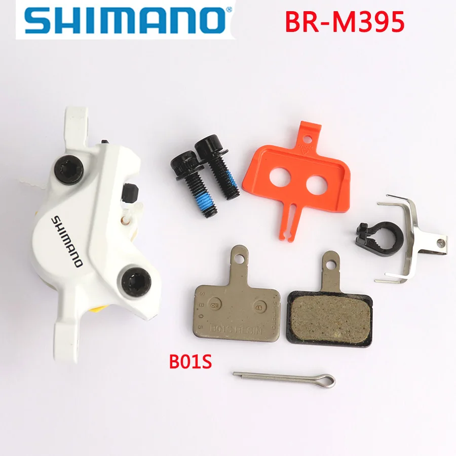 Shimano BR M395 гидравлический дисковый тормозной суппорт с B01S тормозные колодки Аутентичные лицензированные горный велосипед Shimano аксессуары коробка