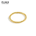 F.I.N.S корейский стиль тонкое женское кольцо с вогнутыми пальцами тонкие кольца для женщин S925 Стерлинговое серебряное штабелируемое кольцо - фото