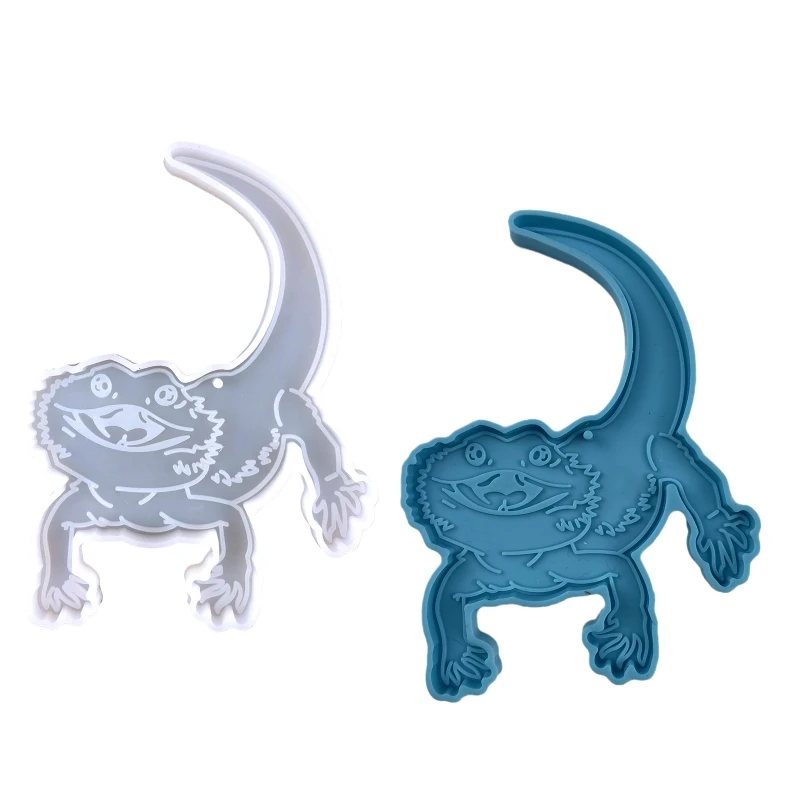 

Формы для брелоков N58F, креативные подвески, силиконовые формы в форме ящерицы, формы для эпоксидной смолы, литье «сделай сам», художественны...