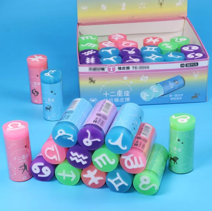 

1PC New Stationery Fashion Creative Eraser Novelty Eraser Twelve Constellations Erasers Cute Gift For children（ss-835）