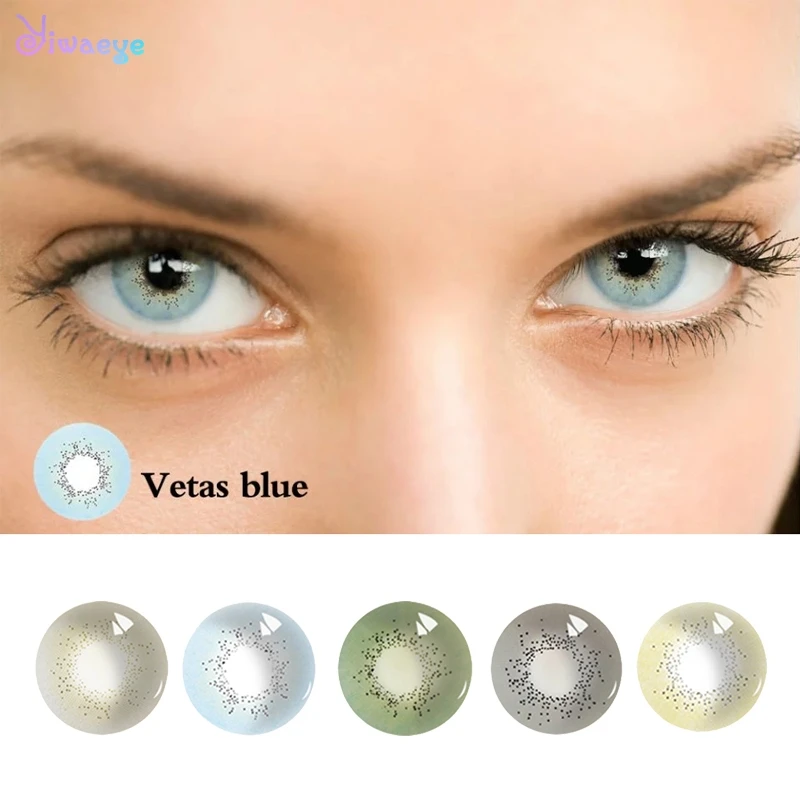 Vetas синий контактные линзы Цветной для глаз Косплэй красивые зрачком Женская