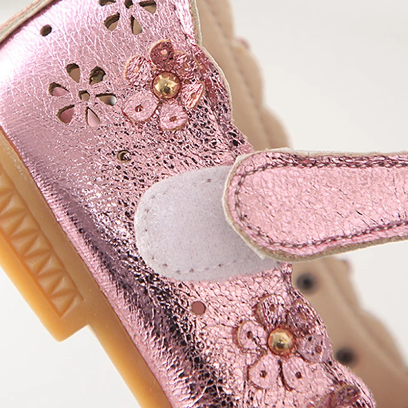 Детские сандалии с цветочным узором водонепроницаемые Нескользящие туфли для