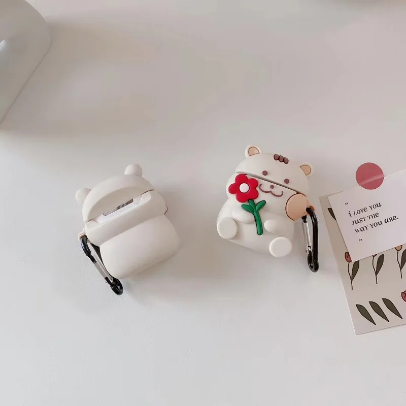Мягкий силиконовый чехол для наушников Airpods1/2 Pro с 3D рисунком улыбающегося