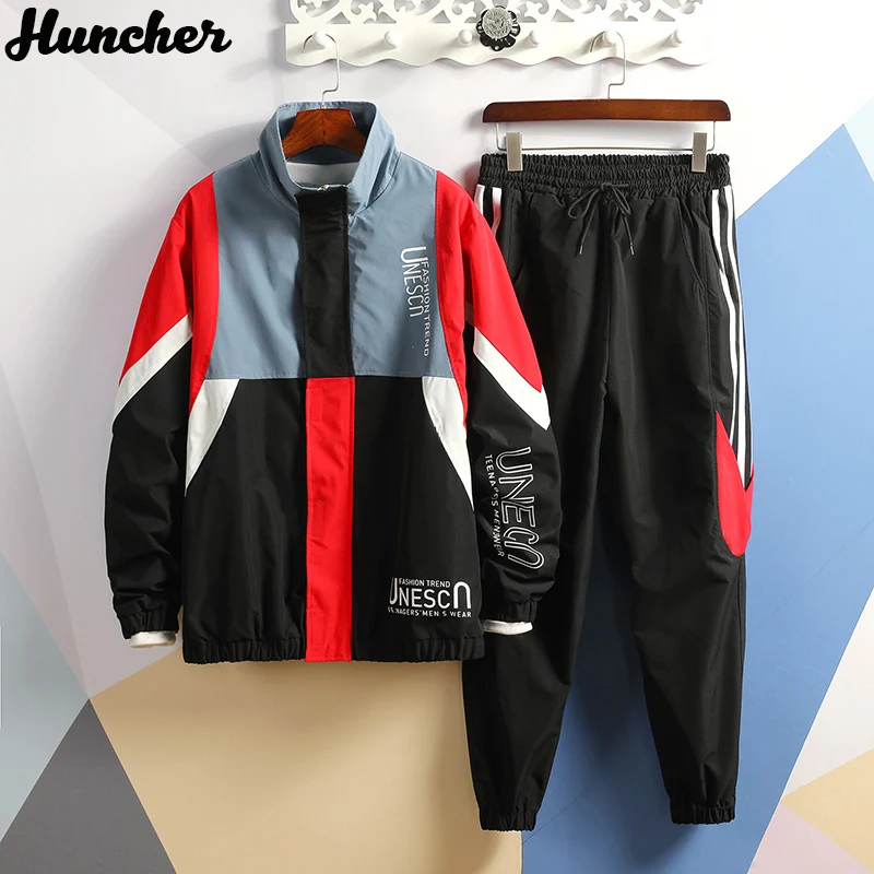 Мужской спортивный костюм Huncher мужские комплекты 2020 мужская мода спортивные