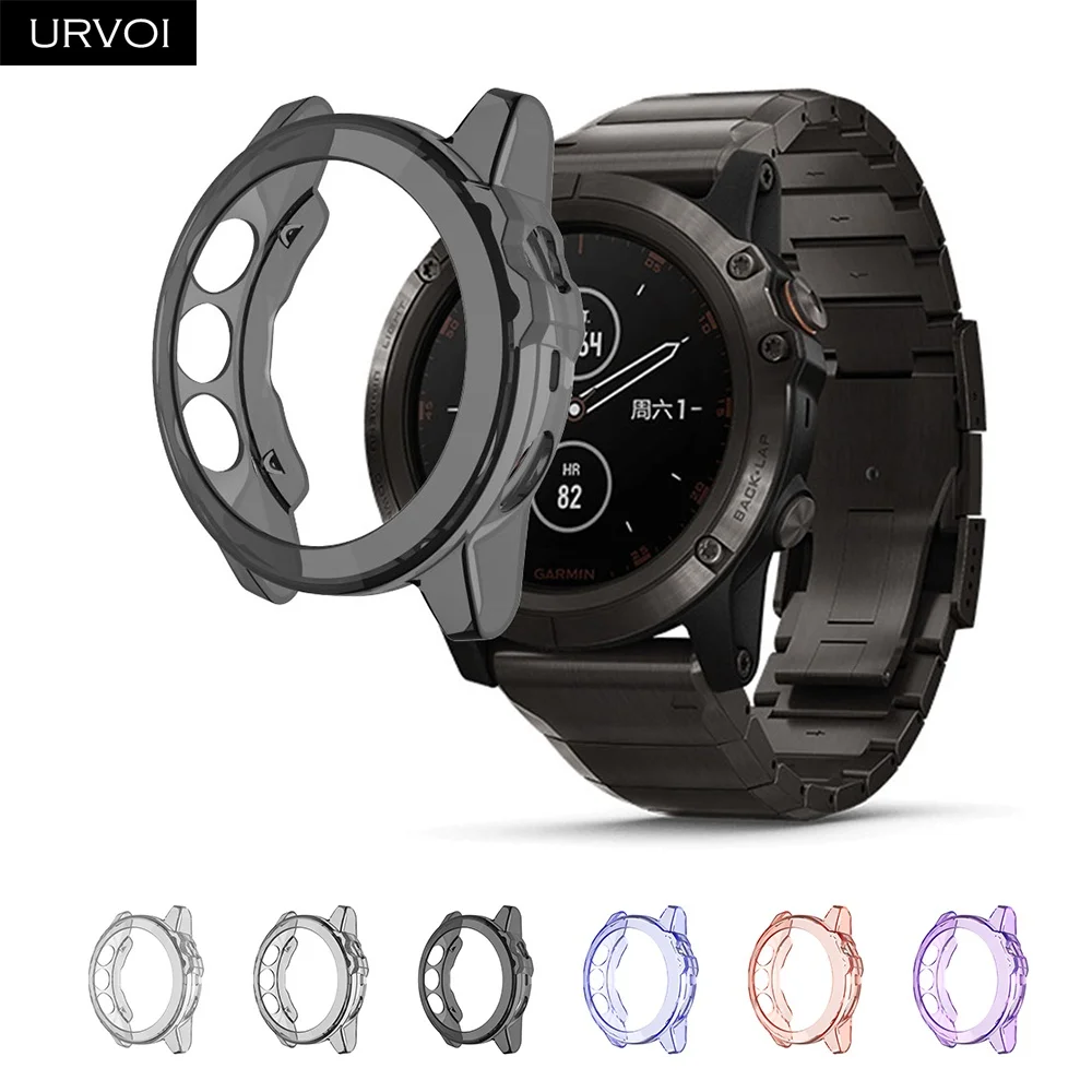 URVOI чехол для Garmin Fenix 5X Forerunner245 ТПУ протектор кристалл цвета Рамка Тонкий ультра