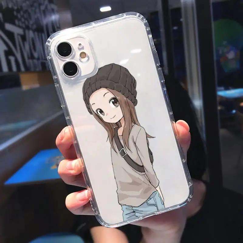 

Anime Teasing Master Takagi-san Phone Cases Transparent for Clear iPhone 11 12 mini pro XS MAX 8 7 6 6S Plus X 5S SE 2020 XR