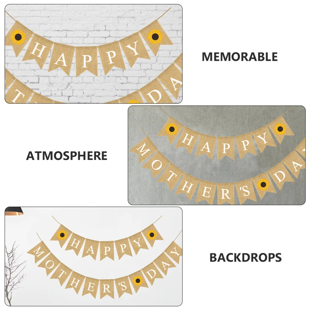 

1pc Mother's Day Hanging Banner Decoration Party Scenes Setting Prop Supply