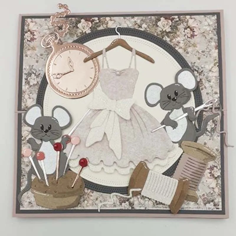 Весна 2020 металлический Трафаретный вырубной штамп часы поделочная форма