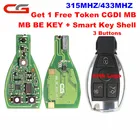 CG CGDI MB BE KEY pro V1.2 для Benz получить 1 бесплатный жетон 433315 МГц переключатель работает с корпусом смарт-ключа 34 кнопок идеально с логотипом