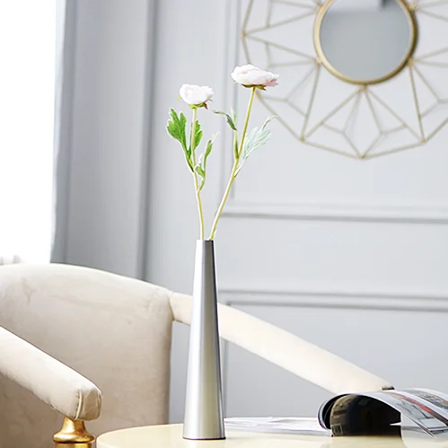 Напольная Золотая современная свадебная садовая ваза с высоким растительным