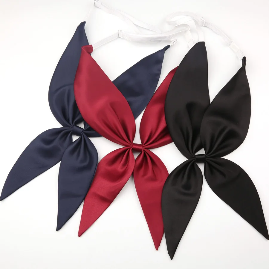 Женский винтажный галстук-бабочка Linbaiway однотонный рубашка с бантом женский