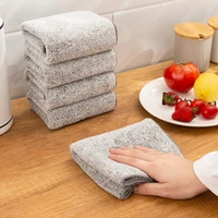 bamboo charcoal dishcloth household absorbent cleaning cloth microfiber kitchen non stick oil towel rag kitchen tools wholesale