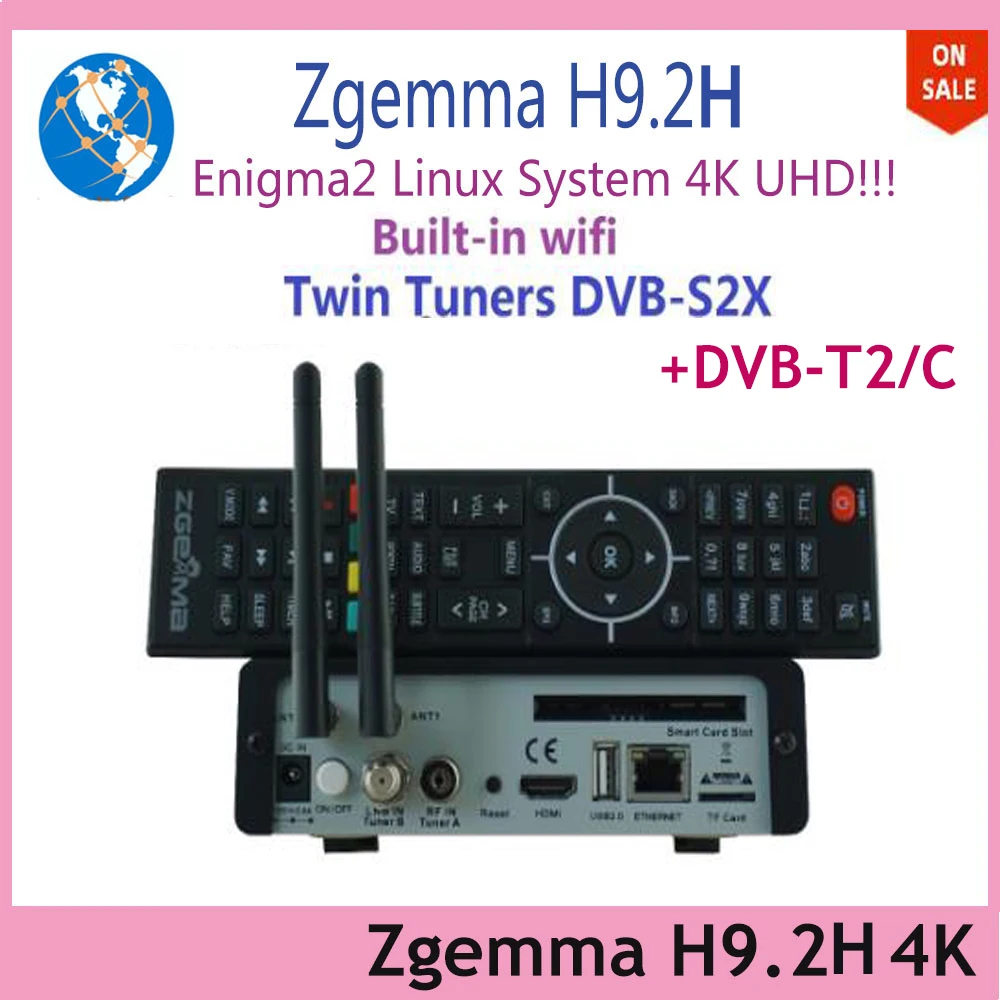 4K спутниковый ТВ приемник Engima2 zgemma h9.2h DVB-S2X+ DVB-T2/C тюнер muli-stream iptv Сталкер bulit в wifi