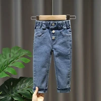 0 6y girls pants spring and autumn outer wear pants new childrens slim trousers jeans kids baby casual pants