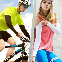1 pair sport arm sleeves sunscreen arm cover outdoor warmers sports cycling sleeve ice silk sleeves summer cool sleeves