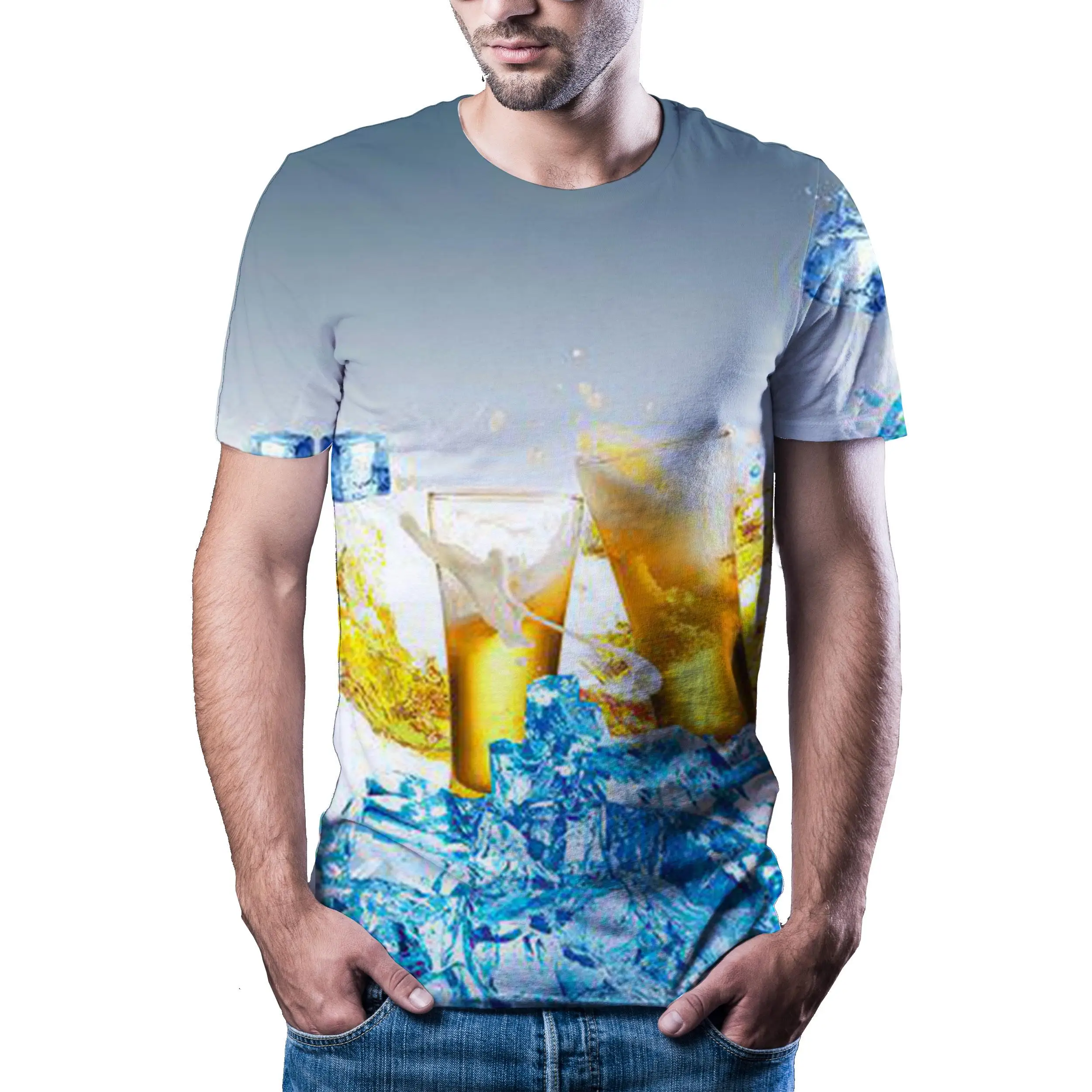 Футболка в стиле хип хоп с 3D принтом для мужчин и женщин Оригинальная футболка