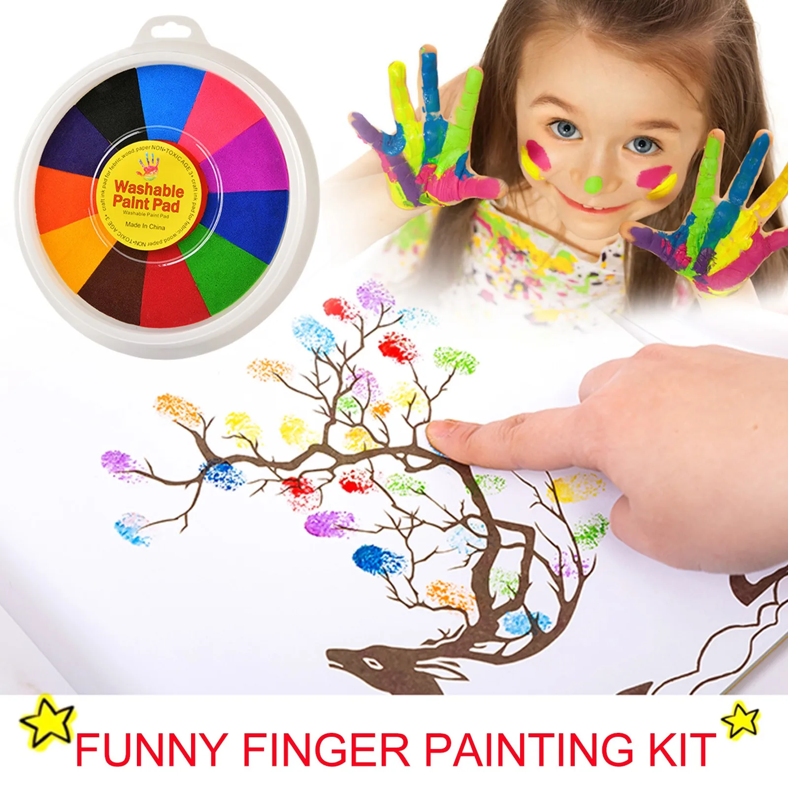 

Funny Finger Painting Kit Finger Drawing Toys Kid's Finger Paints Educational jouet anti stress enfant stress reliever toys