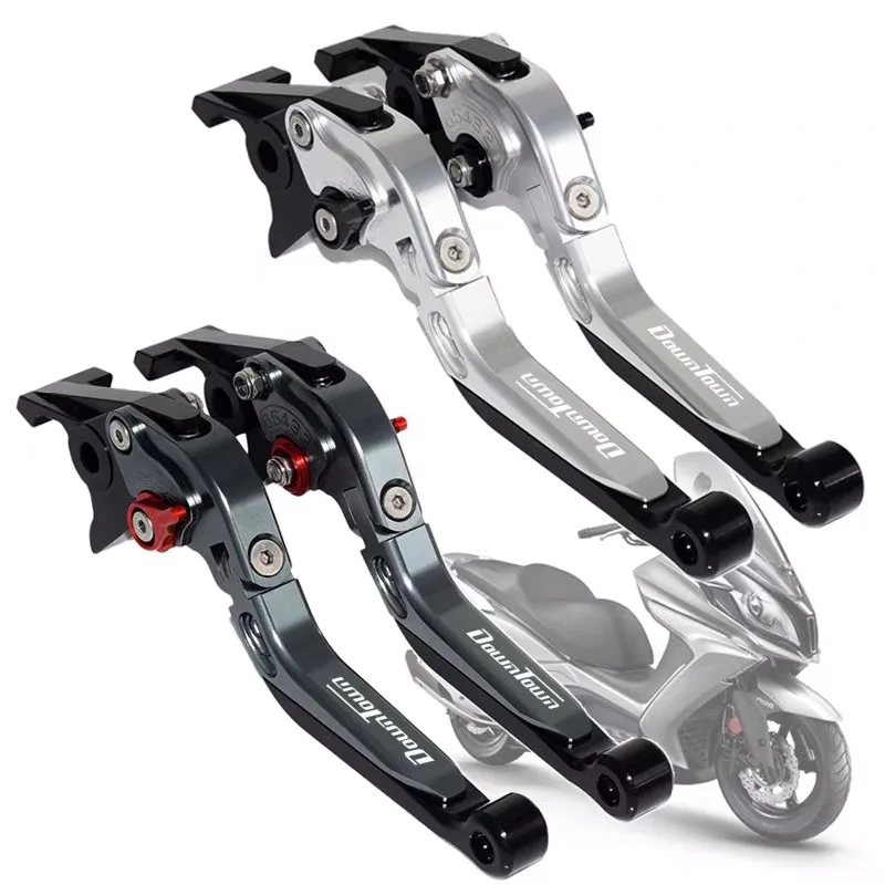 

Motorcycle Scooter Accessories Folding Extendable Left Right Brake Clutch Levers Aluminum For KYMCO Downtown 300i 350i DT 350i