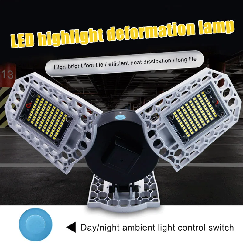 LED Гараж свет деформируемый потолочный светильник лампы Водонепроницаемый для