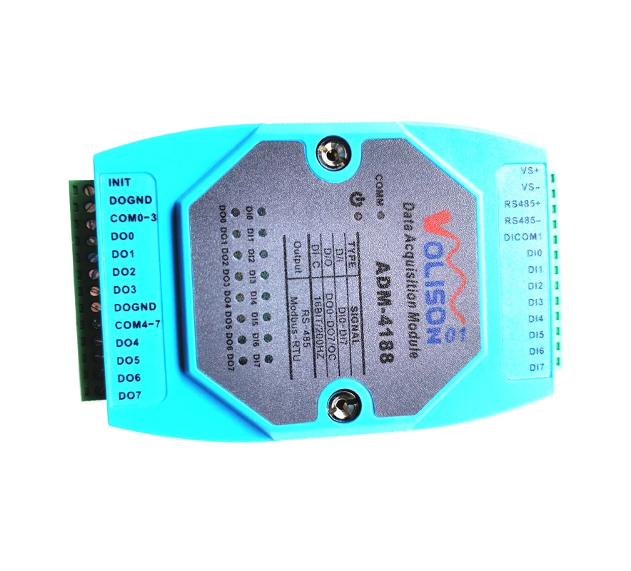 ADM-4188 8Channel Isolated Digital Industrial Switch 8DI/DO Data Acquisition Module RS485 MODBUS RTU | Безопасность и защита