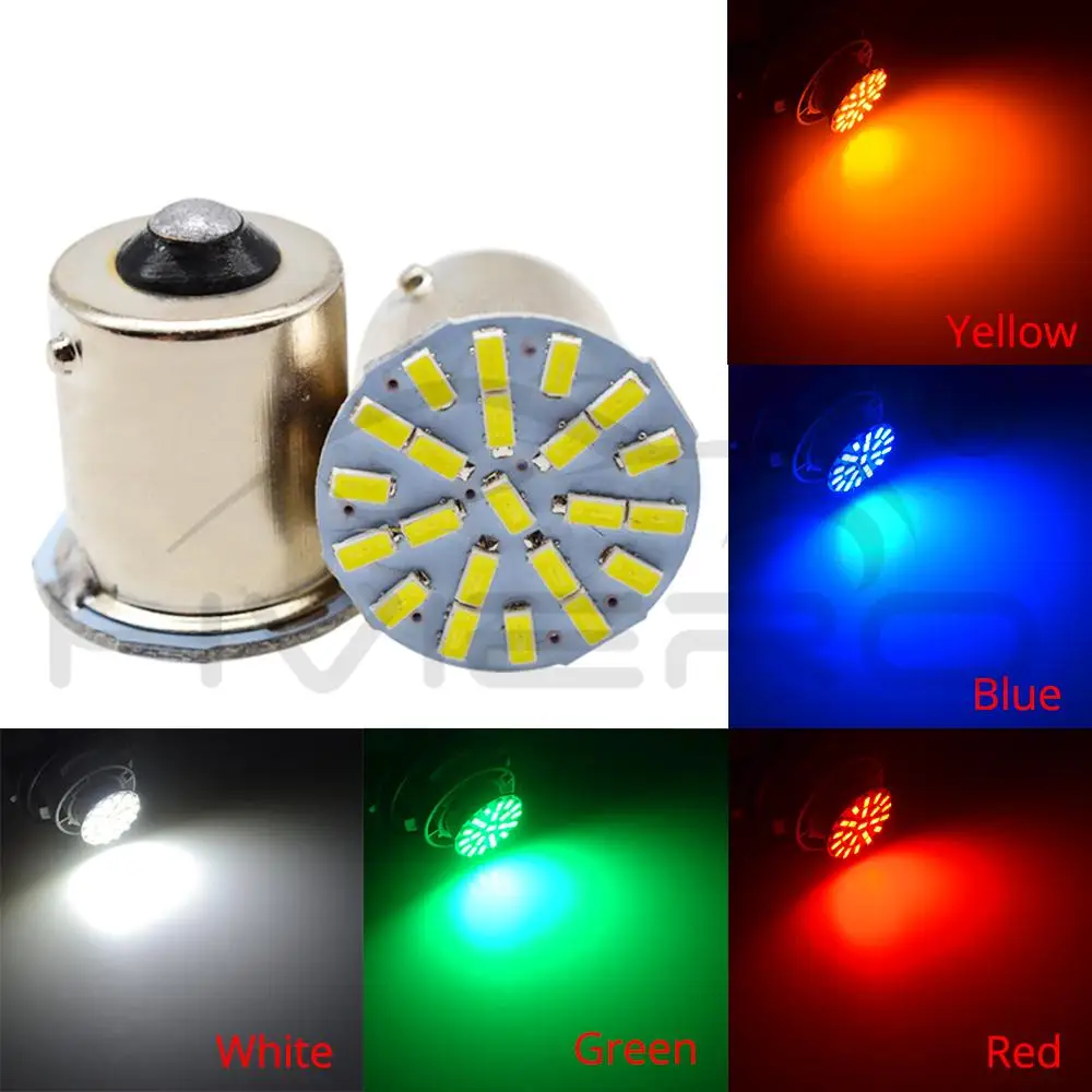 1156 BA15S 1157 BAY15D P21W 1206 22SMD Белый Автомобильный светодиодный стоп-сигнал, стояночный светильник, Автомобильный светодиодный фонарь, задний фонарь, 12 В постоянного тока