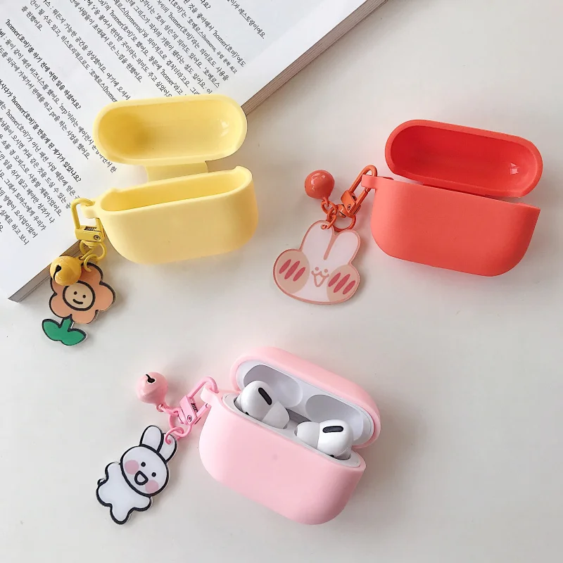 Милый цветок кролик брелок для Apple Airpods pro Чехол Аксессуары наушников чехол s