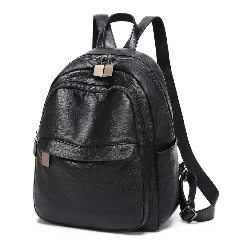 Женские кожаные школьные сумки Mochilas для девочек элегантные рюкзаки классическая