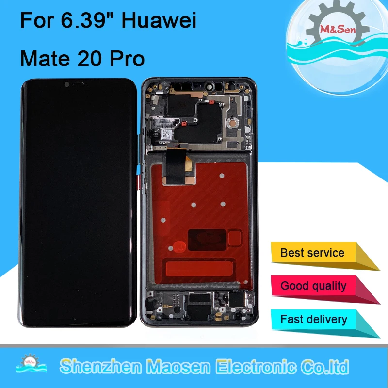 Оригинальный ЖК экран M & Sen для Huawei Mate 20 Pro 6 39 дюйма с рамкой сенсорной панелью и