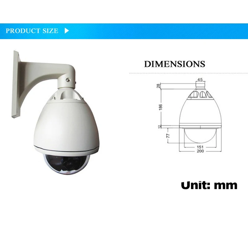 Камера Наружного видеонаблюдения YUNSYE 1080P 5 Мп PTZ Onvif 30-кратный зум IP p2pp |