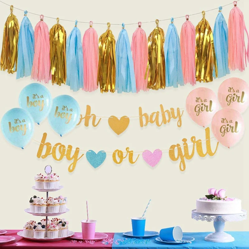 Пол раскрыть вечерние украшения блестящие буквы о ребенок и мальчик или девочка