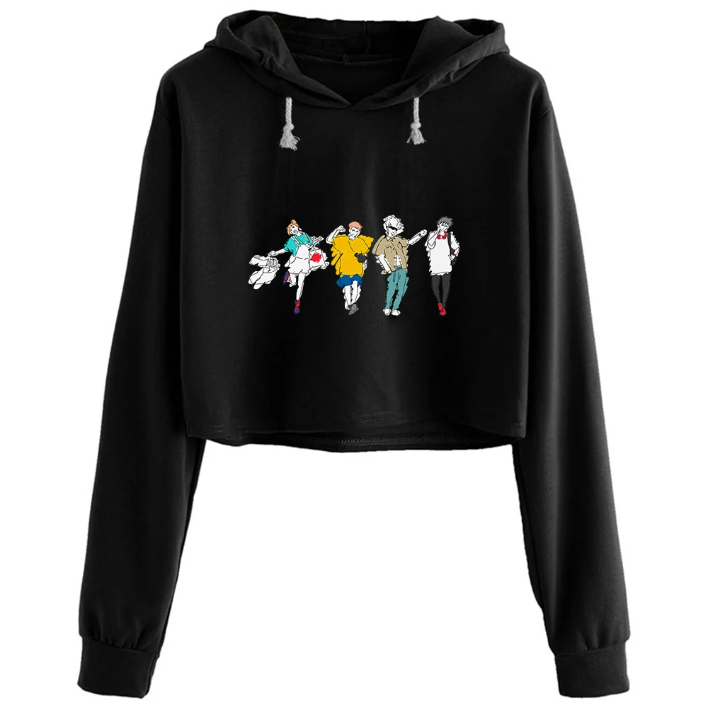 

Jujutsus Kaisens Crop Hoodies Women Kpop Korean Y2k Kawaii Pullover For Girls