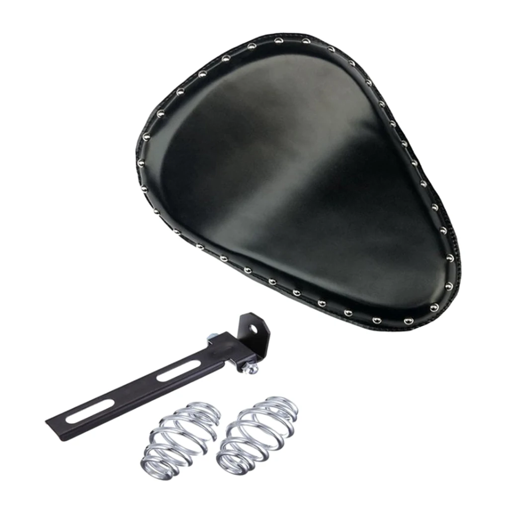 

PU Leather Rivet Motorcycle Custom Solo Spring Bracket Seat KIT Universal