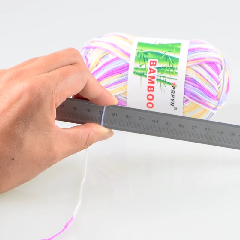 TPRPYN 1 шт. = 50 г пряжа для вязания крючком из бамбука и хлопка ручная вязка шерстяных