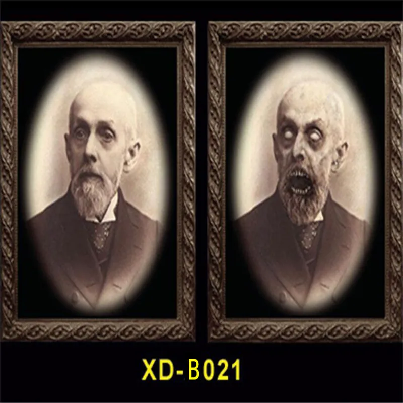 S 3D призрак фоторамка ужас Картинки Рамки изменение уход за кожей лица призрак Хэллоуин вечерние Декор декоративный реквизит на Хэллоуин - Цвет: S
